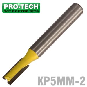 STRAIGHT BIT 5MM X 12MM TWO FLUTE METRIC 1/4' SHANK