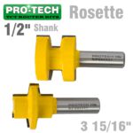 GLUE JOINT SET 38MM X 28MM 2 PIECE SET 1/2' SHANK