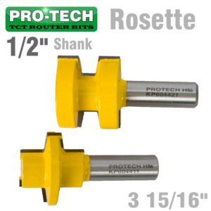 GLUE JOINT SET 38MM X 28MM 2 PIECE SET 1/2' SHANK