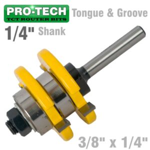 TONGUE & GROOVE ASSEMBLY 3/8' X 1/4' 1/4' SHANK