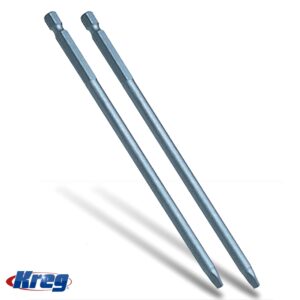 KREG 2 X 150MM #2 SQUARE SCREWDRIVER POWER BIT COMBO