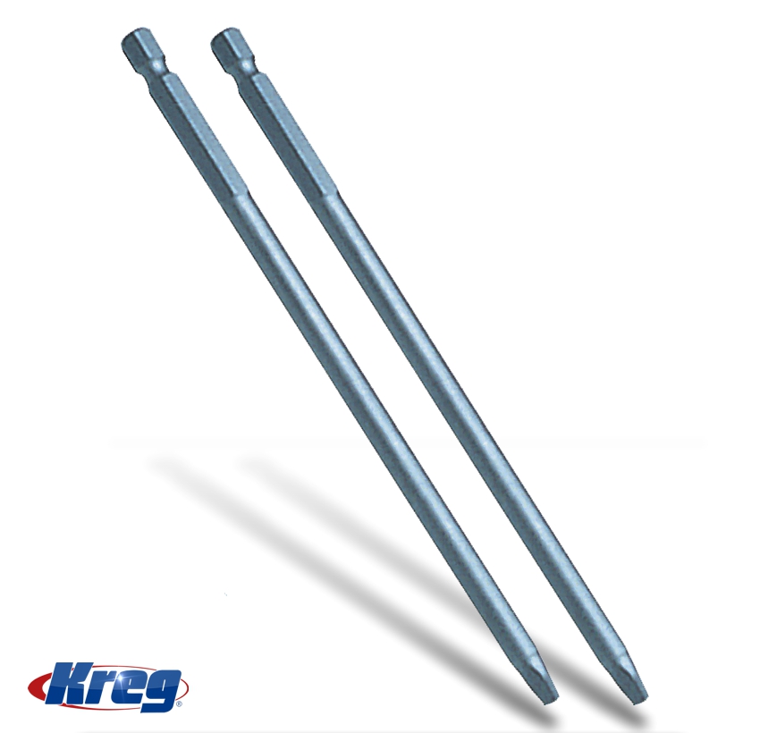 KREG 2 X 150MM #2 SQUARE SCREWDRIVER POWER BIT COMBO KREG 2 X 150MM #2 SQUARE SCREWDRIVER POWER BIT COMBO