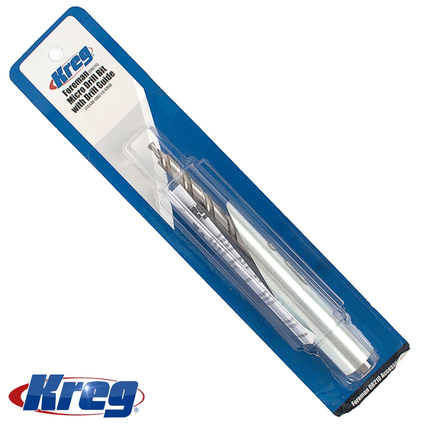 KREG MICRO DRILL BIT AND GUIDE BUSHING FOR DB210 FOREMAN MACHINE KREG MICRO DRILL BIT AND GUIDE BUSHING FOR DB210 FOREMAN MACHINE