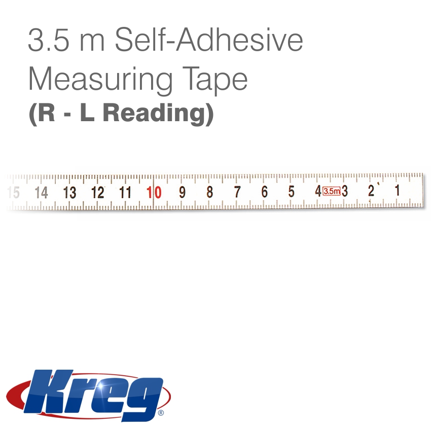 KREG 3.5 METER SALF-ADHESIVE MEASURING TAPE (R-L READING) KREG 3.5 METER SALF-ADHESIVE MEASURING TAPE (R-L READING)
