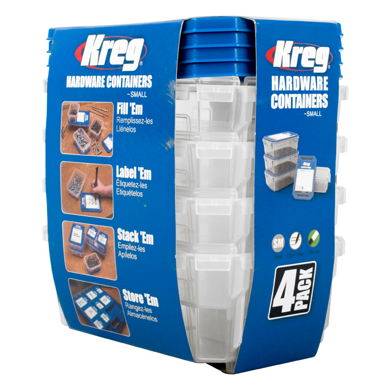 SMALL HARDWARE CONTAINER 4-PACK 76.2X114.30X50 MM SMALL HARDWARE CONTAINER 4-PACK 76.2X114.30X50 MM