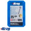 KREG ZINC POCKET HOLE SCREWS 25MM 1.00' #8 COARSE THREAD MX LOC 500CT