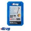 KREG ZINC POCKET HOLE SCREWS 32MM 1.25' #8 COARSE THREAD MX LOC 500CT
