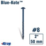 KREG BLUE-KOTE WR POCKET SCREWS 2'#8 COARSE WASHER HEAD 50CT