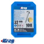 KREG ZINC POCKET HOLE SCREWS 32MM 1.25' #7 FINE THREAD MX LOC 100CT
