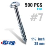 KREG POCKET HOLE SCREWS 1-1/2' #7 FINE WASHER HEAD 500CT