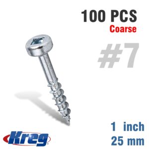 KREG WOOD SCREW 1' COARSE 100CT