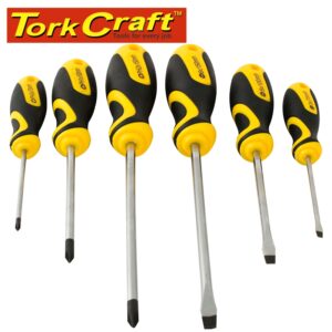 SCREWDRIVER SET 6 PCE WITH WALL MOUNTABLE RACK PH SL