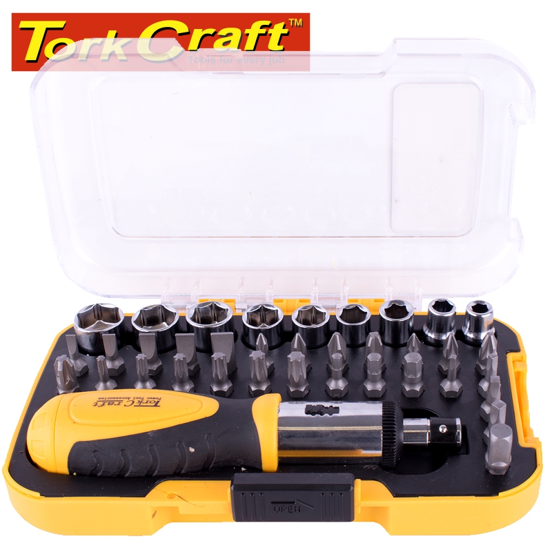 SCREWDRIVER RATCHET BIT SET 37PC SCREWDRIVER RATCHET BIT SET 37PC