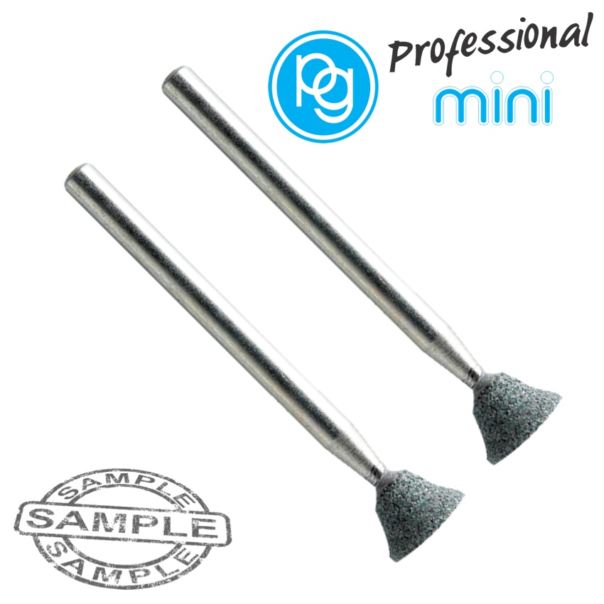 SILICON CARBIDE STONES 8X6MM.REVERSE TAPER.SH3MM.2PCS SILICON CARBIDE STONES 8X6MM.REVERSE TAPER.SH3MM.2PCS