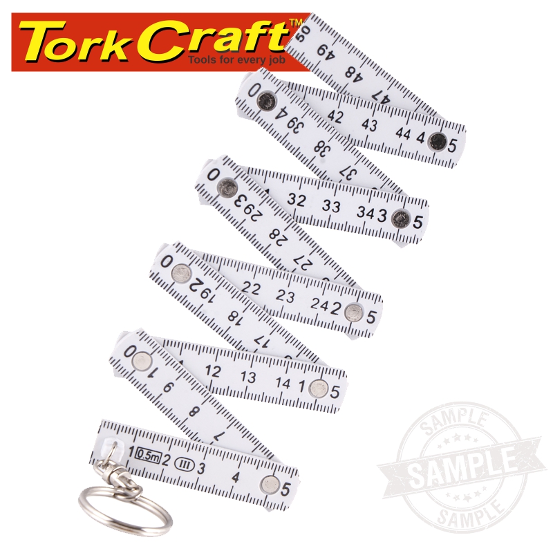MINI PLASTIC FOLDING RULER ON KEY RING 0.5M MINI PLASTIC FOLDING RULER ON KEY RING 0.5M