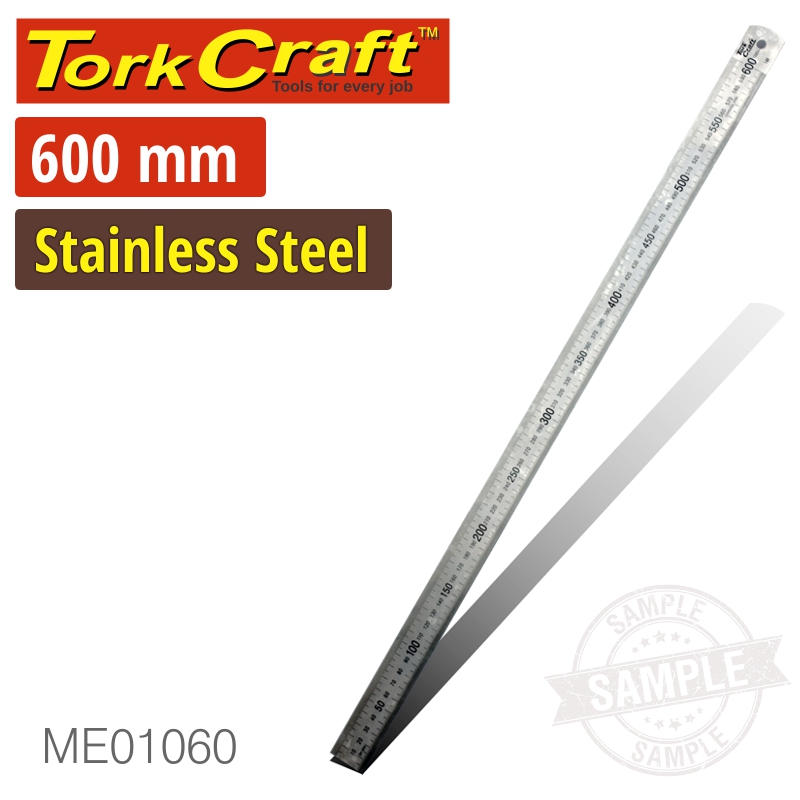 STAINLESS STEEL RULER 600 X 30 X 1.2MM STAINLESS STEEL RULER 600 X 30 X 1.2MM