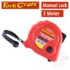 MEASURING TAPE MANUAL LOCK 3M X 16MM PLASTIC CASING