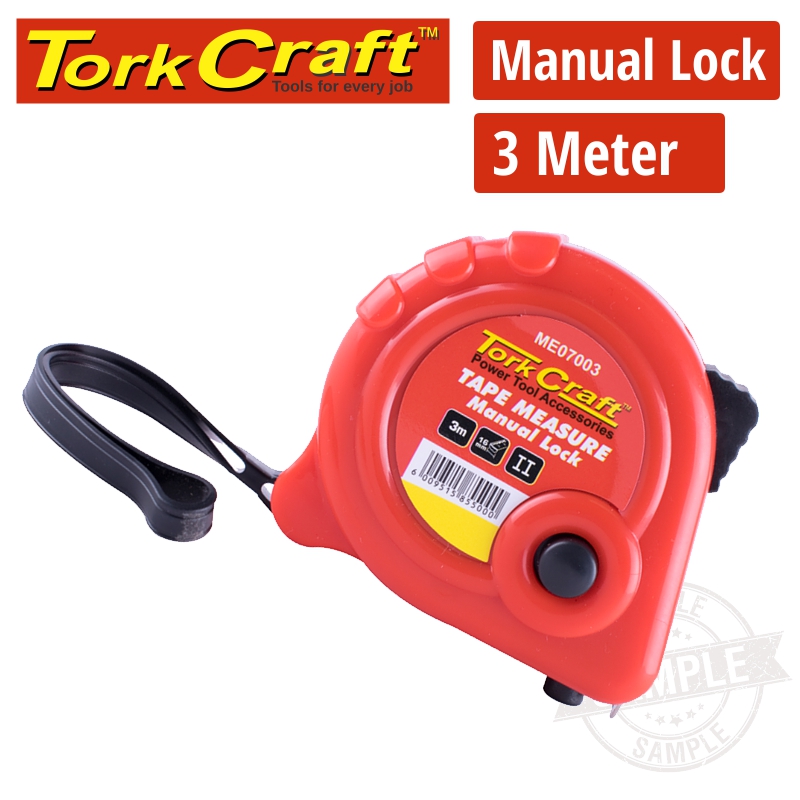 MEASURING TAPE MANUAL LOCK 3M X 16MM PLASTIC CASING MEASURING TAPE MANUAL LOCK 3M X 16MM PLASTIC CASING