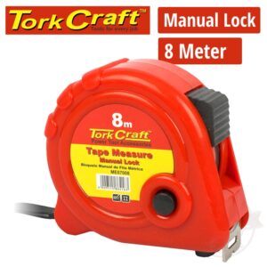 MEASURING TAPE M/LOCK 8M X 25MM PLASTIC CASING