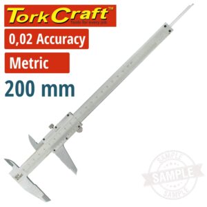 VERNIER 200MM CARBON STEEL 0.02MM ACC. METRIC
