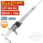 VERNIER DIGITAL FRAC. 200MM S/STEEL 0.01MM ACC. ABS FUNC. IP54