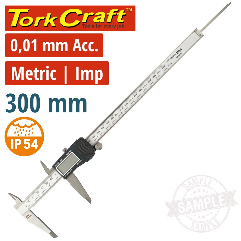 VERNIER DIGITAL FRAC. 300MM S/STEEL 0.01MM ACC. ABS FUNC. IP54 VERNIER DIGITAL FRAC. 300MM S/STEEL 0.01MM ACC. ABS FUNC. IP54