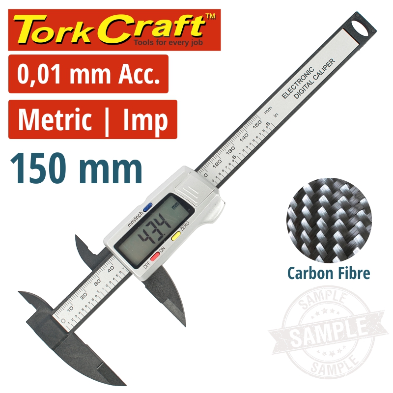 VERNIER CARBON FIBRE 150MM METRIC / INCH DIGITAL 0.01MM ACC. VERNIER CARBON FIBRE 150MM METRIC / INCH DIGITAL 0.01MM ACC.
