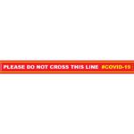 RED DO NOT CROSS - 800MM X 80MM SOCIAL DISTANCING STRIPS