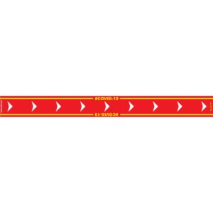 RED ARROW RIGHT - 800MM X 80MM SOCIAL DISTANCING STRIPS