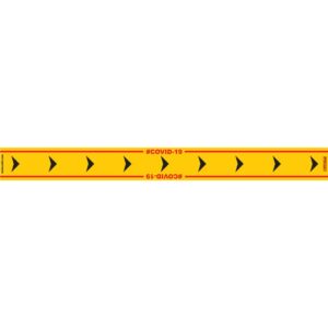 YELLOW ARROW RIGHT - 800MM X 80MM SOCIAL DISTANCING STRIPS