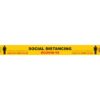 YELLOW BEHIND LINE - 800MM X 80MM SOCIAL DISTANCING STRIPS