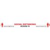 WHITE BEHIND LINE - 800MM X 80MM SOCIAL DISTANCING STRIPS