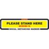 YELLOW STAND HERE - 450MM X 110MM SOCIAL DISTANCING STRIPS
