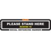 BLACK STAND HERE - 450MM X 110MM SOCIAL DISTANCING STRIPS