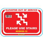 RED USE STAIRS - 470MM X 310MM SOCIAL DISTANCING WALL GRAPHICS