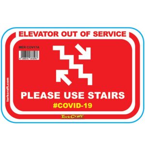 RED USE STAIRS - 470MM X 310MM SOCIAL DISTANCING WALL GRAPHICS