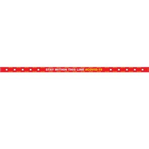 RED STAY WITHIN THIS LINE - 3000MM X 100MM SOCIAL DISTANCING STRIPS