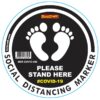 BLACK FEET STAND HERE - 400MM ROUND SOCIAL DISTANCING GRAPHIC