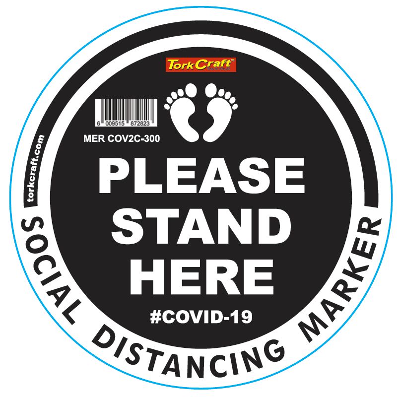 BLACK SMALL FEET STAND HERE - 300MM ROUND SOCIAL DISTANCING GRAPHIC BLACK SMALL FEET STAND HERE - 300MM ROUND SOCIAL DISTANCING GRAPHIC