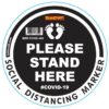 BLACK SMALL FEET STAND HERE - 400MM ROUND SOCIAL DISTANCING GRAPHIC