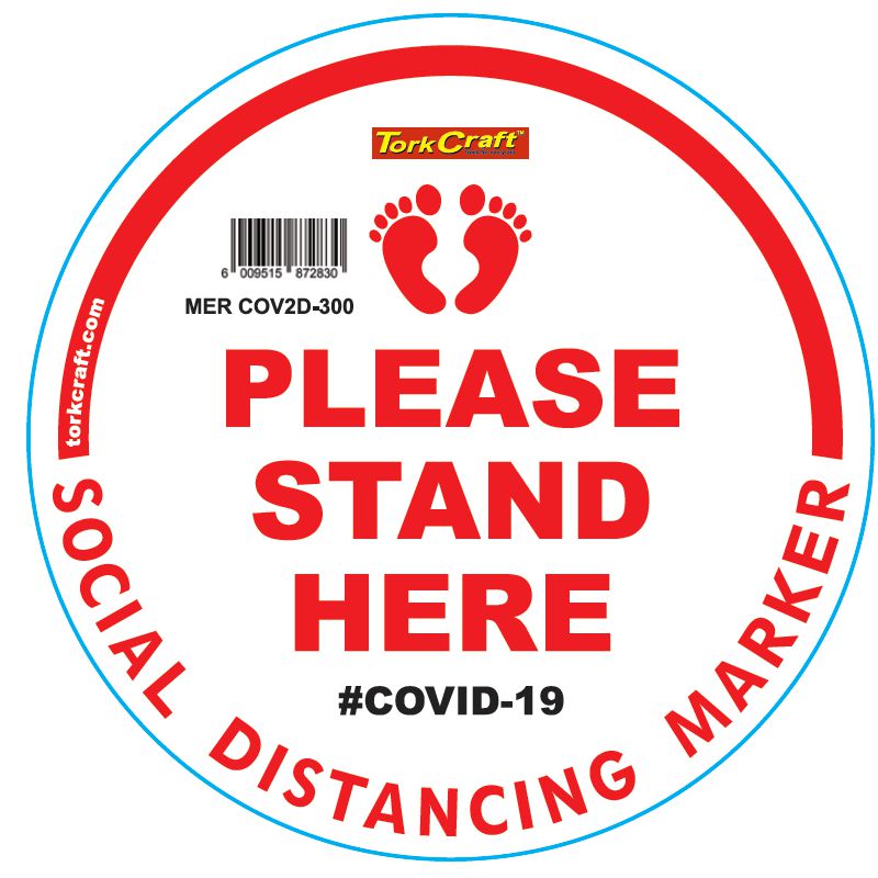 WHITE SMALL FEET STAND HERE - 300MM ROUND SOCIAL DISTANCING GRAPHIC WHITE SMALL FEET STAND HERE - 300MM ROUND SOCIAL DISTANCING GRAPHIC
