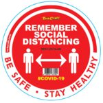 REMEMBER RED - 400MM ROUND SOCIAL DISTANCING GRAPHIC