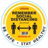 REMEMBER YELLOW - 300MM ROUND SOCIAL DISTANCING GRAPHIC