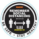 REMEMBER BLACK - 300MM ROUND SOCIAL DISTANCING GRAPHIC