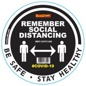 REMEMBER BLACK - 300MM ROUND SOCIAL DISTANCING GRAPHIC