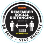 REMEMBER BLACK - 400MM ROUND SOCIAL DISTANCING GRAPHIC