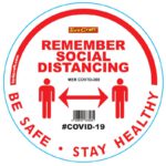 REMEMBER WHITE - 300MM ROUND SOCIAL DISTANCING GRAPHIC