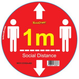 RED 1M DBL ARROW - 400MM ROUND SOCIAL DISTANCING GRAPHIC