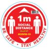 RED 1M DBL ARROW FILLED - 300MM ROUND SOCIAL DISTANCING GRAPHIC