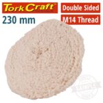 DOUBLE SIDED WOOL BUFF 9' 230MM WITH M14 THREAD